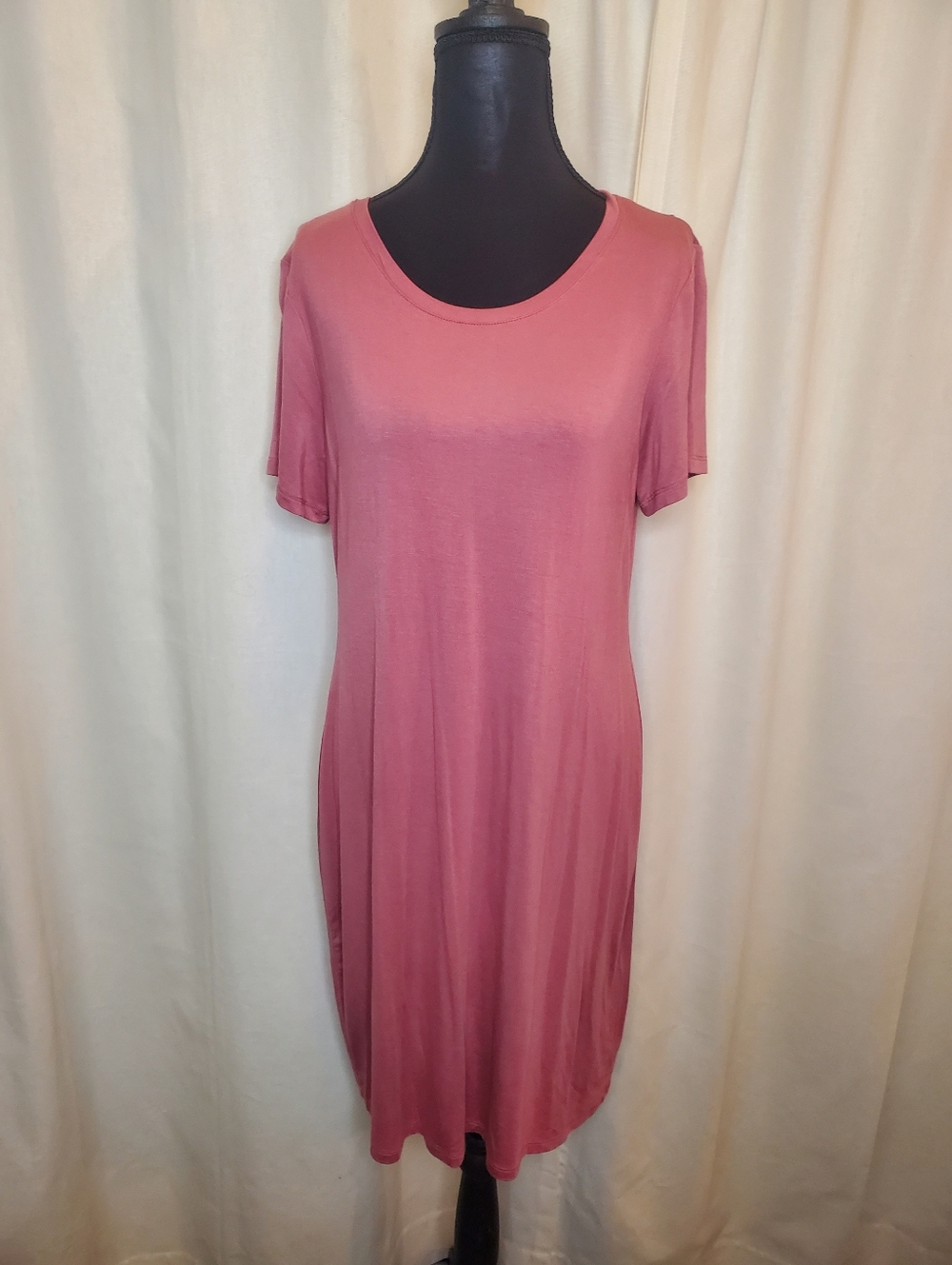 NWOT Simple Dusty Rose T-Shirt Dress